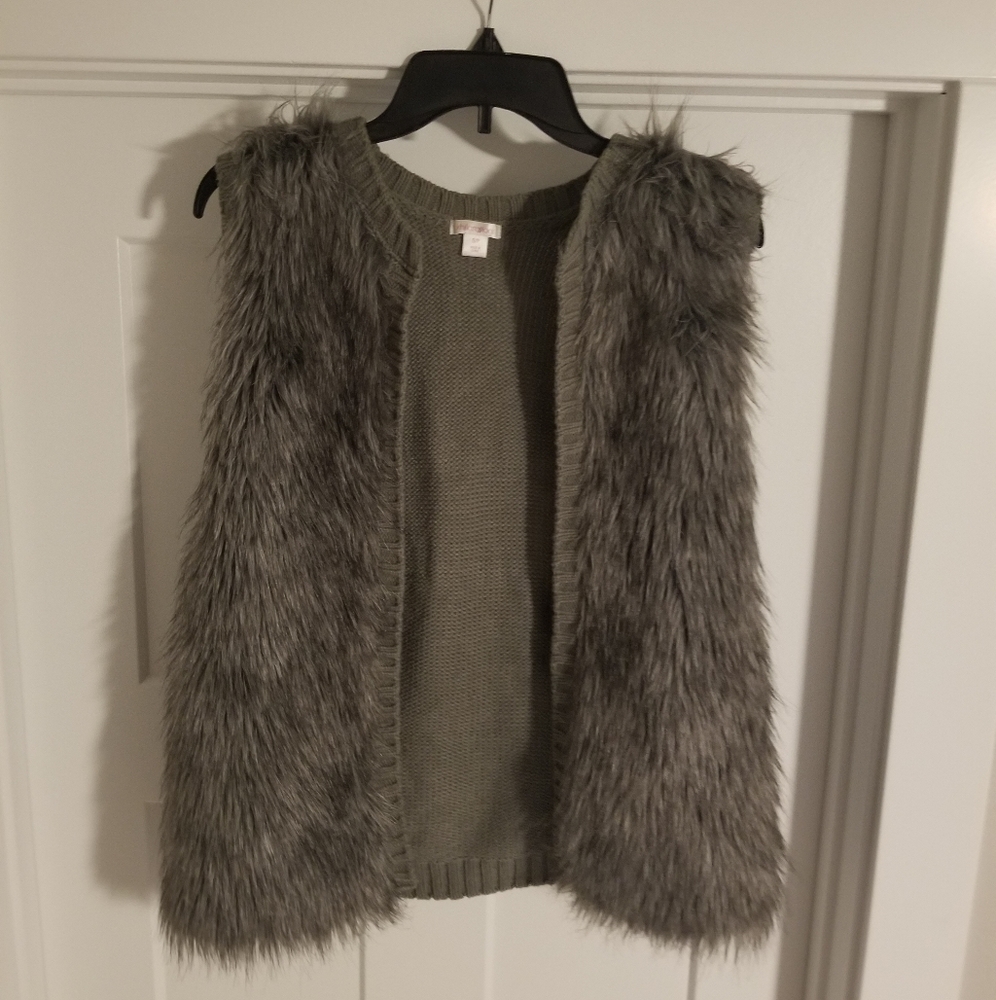 Gray Fur Vest